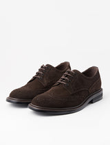 Brown Suede Wingtip Dress Shoes