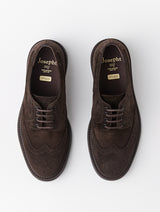 Brown Suede Wingtip Dress Shoes