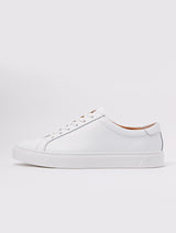 White Low Top Leather Sneakers | Rowan | JOSEPHT.CA