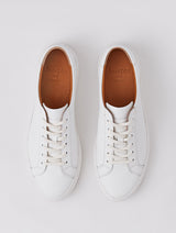 White Low Top Leather Sneakers | Rowan | JOSEPHT.CA