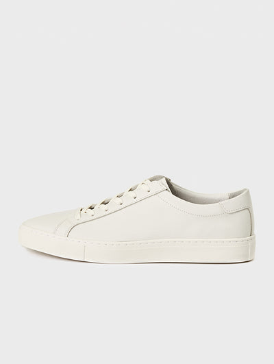 White Leather Low Tops BRUNO
