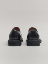 Black Leather Round Toe Laces Derby Shoes MAMAS JOSEPHT.CA