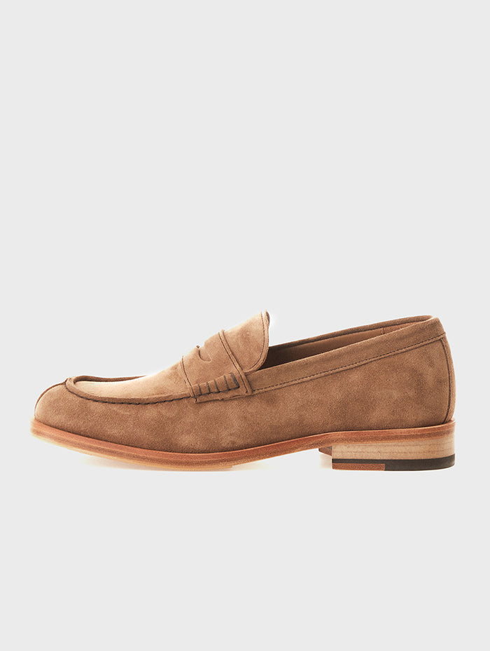 Brown Suede Penny Loafers Betto