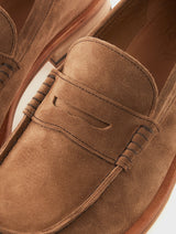 Brown Suede Penny Loafers Betto