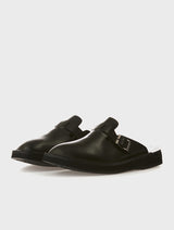 Black Leather Slippers  |  River |  JOSEPHT.CA