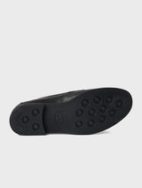 Horsehide Leather Penny Loafers | Morgan Black