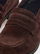 Suede Penny Loafers Morgan Brown
