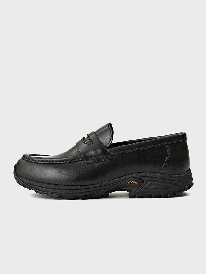 Full Grain Leather Sneakers Loafers | Maron Black