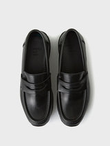 Full Grain Leather Sneakers Loafers | Maron Black