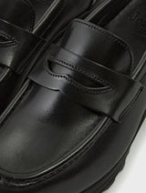 Full Grain Leather Sneakers Loafers | Maron Black