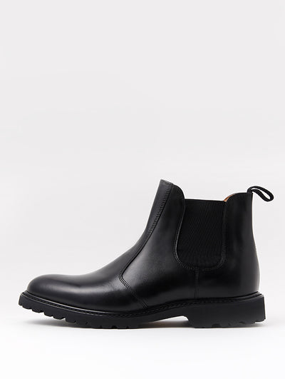 Black Leather Chelsea Boots FAYOL JOSEPHT.CA