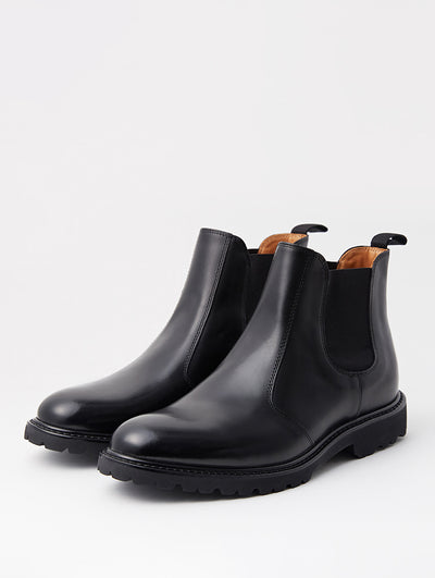 Black Leather Chelsea Boots FAYOL JOSEPHT.CA