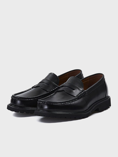 Men's Black Penny Loafers josepht.ca