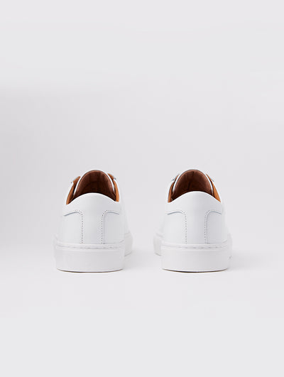White Low Top Leather Sneakers | Rowan | JOSEPHT.CA