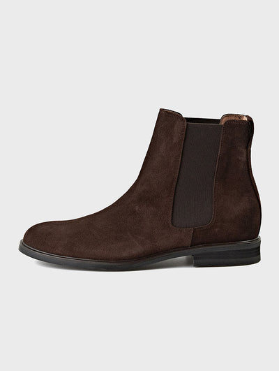 Dark Brown Suede Chelsea Boots JosephT