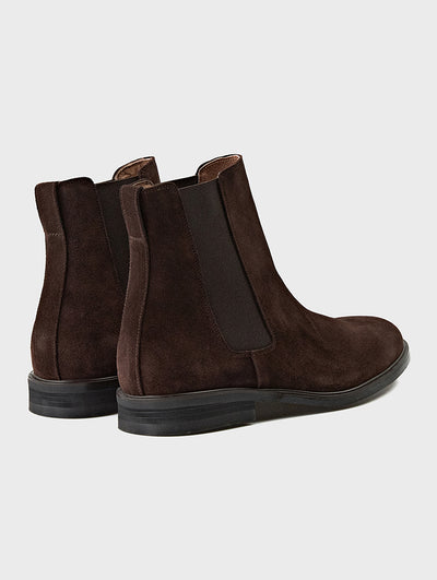 Dark Brown Suede Chelsea Boots JosephT