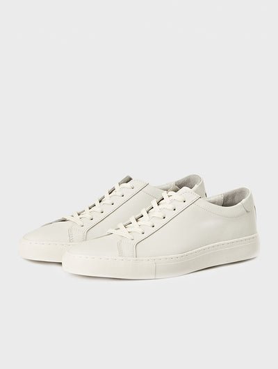White Leather Low Tops BRUNO