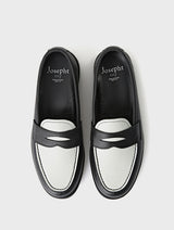 Black and White Penny Loafers Josepht