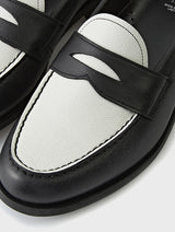 Black and White Penny Loafers Josepht