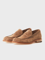 Beige Suede Penny Loafers Betto