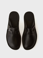 Black Leather Slippers  |  River |  JOSEPHT.CA