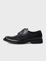 Men's Sleek Black Derby Shoes