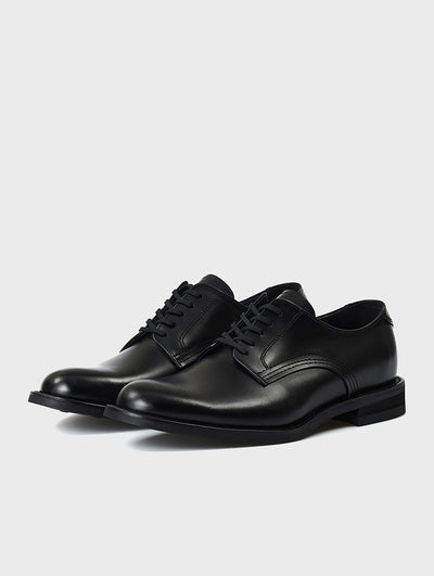 Men's Sleek Black Derby Shoes