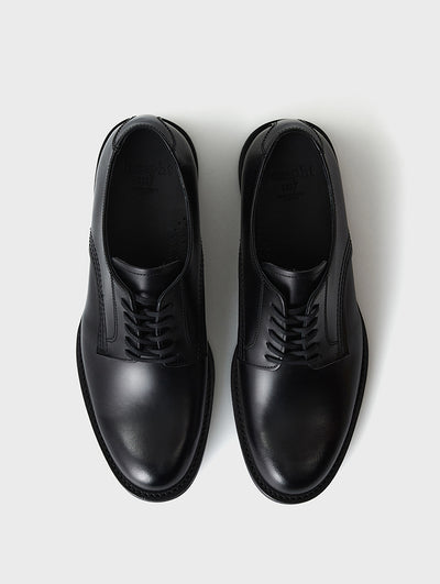 Men's Sleek Black Derby Shoes