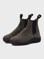 Waxed Chelsea Boots Grey | JOSEPHT.CA