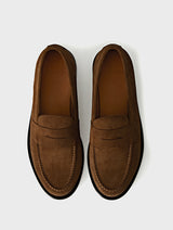 Italian Calf Suede Leather Loafers | GREGORY SNUFF