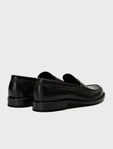 Black Italian Calf Leather Loafers | GREGORY 