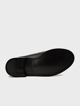Black Italian Calf Leather Loafers | GREGORY 