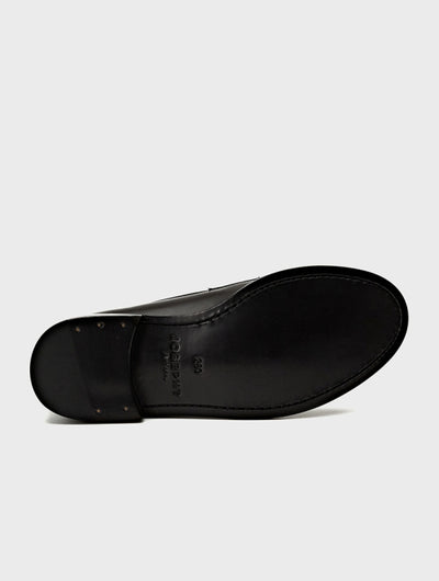 Black Italian Calf Leather Loafers | GREGORY 