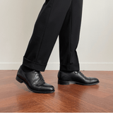 Signature Double-Pleated Suit Pants Black