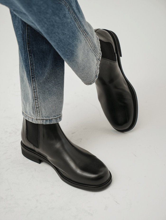 Gray chelsea boots mens sales